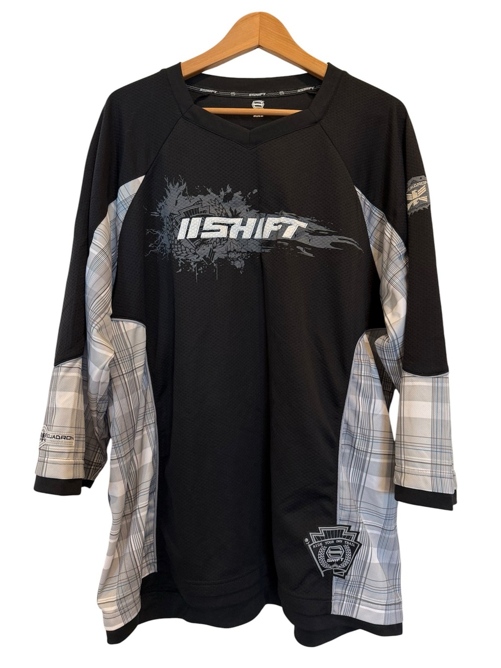 Vintage Shift Squadron/Faction Motorcycle Motorcross BMX Plaid Jersey XXL